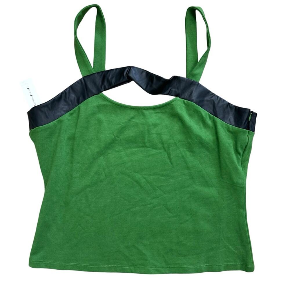Anthropologie Green and Black Tank Top